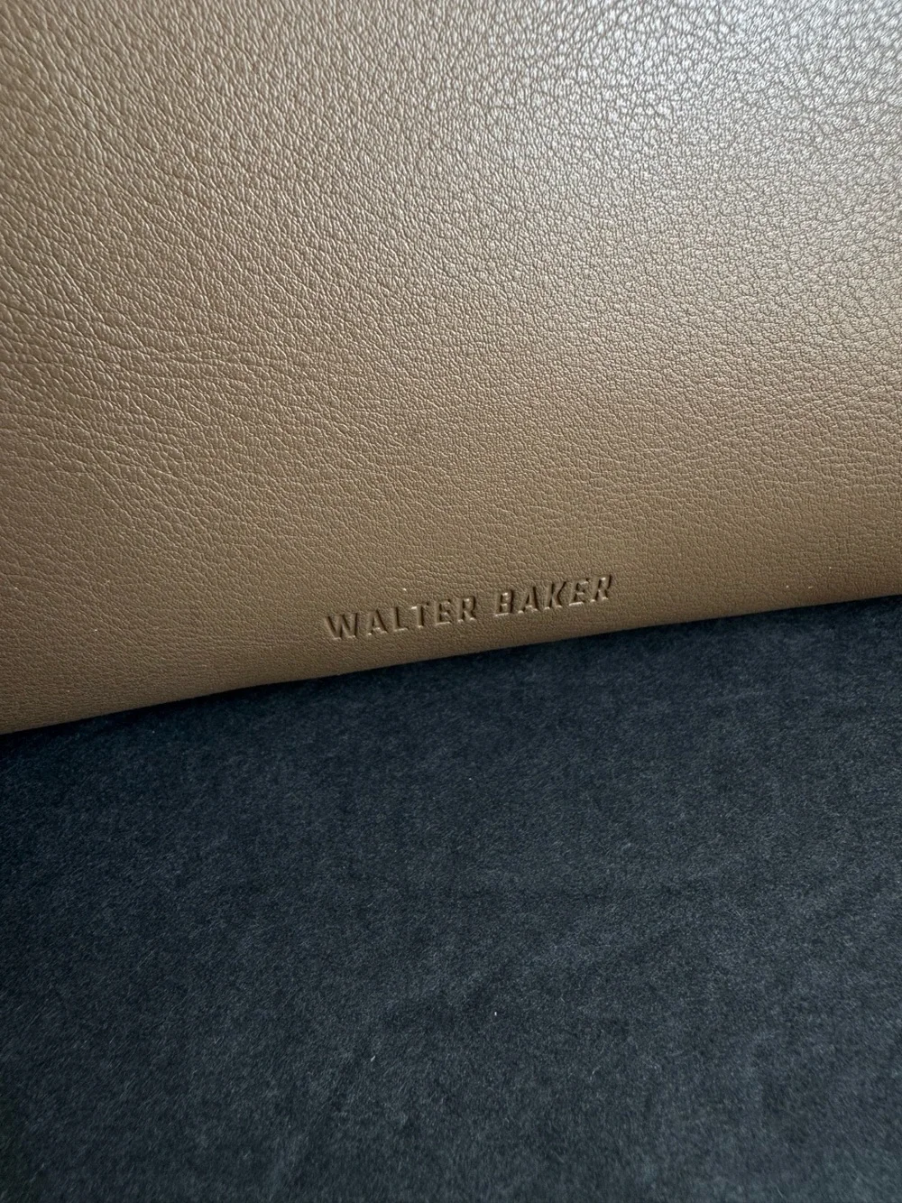 Walter Baker Madeline Bag Brown Vegan Leather Kelly Style Top Handle Purse